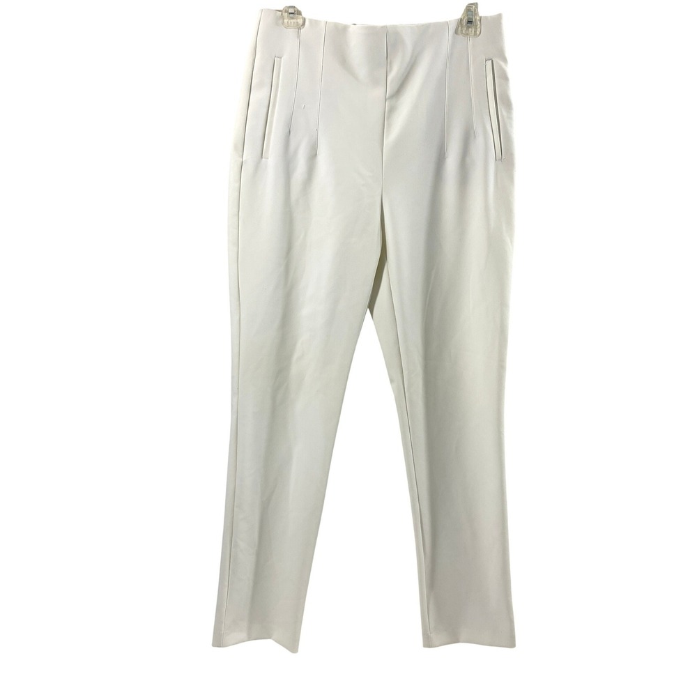 Rachel Zoe Pants Womens 8 Off White High Rise Stretch Trousers Career Capsule